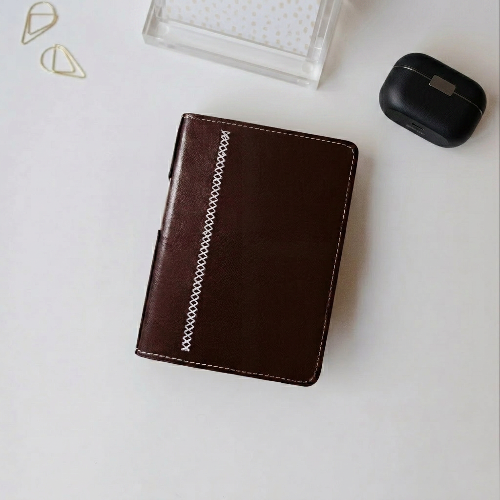 Vintage A7 6-Ring Binder | Dark Chocolate Pocket Journal