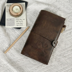 Embossed Vintage Traveler's Notebook | Refillable Leather Cover (Standard Size)