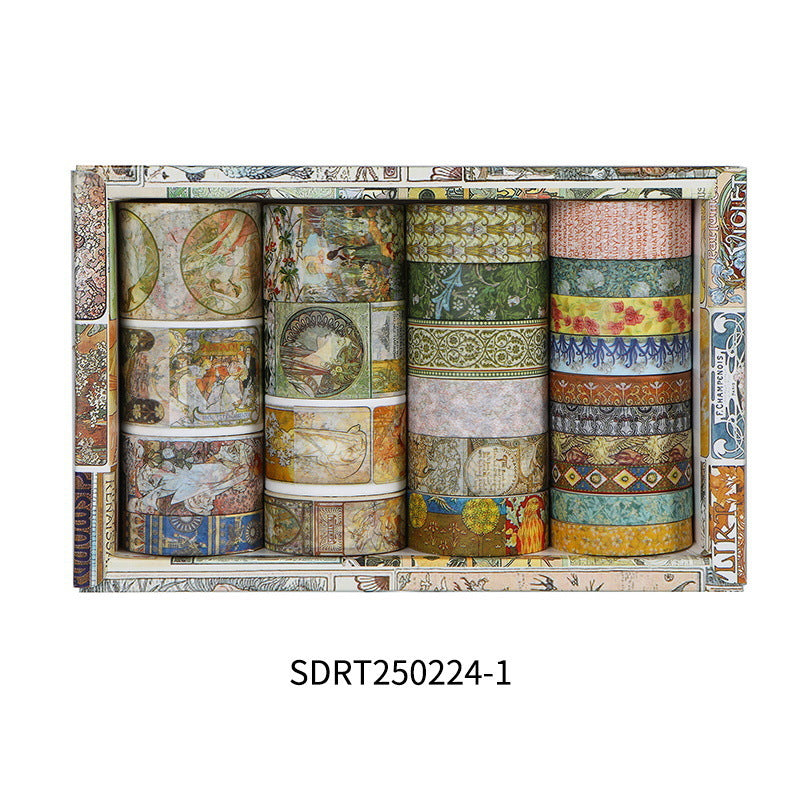 Vintage Landscape Washi Tapes - Borders & Scenes for Retro Journaling SDR250224-1 17.1*10.9