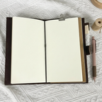 Embossed Vintage Traveler's Notebook | Refillable Leather Cover (Standard Size)
