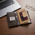 Embossed Vintage Traveler's Notebook | Refillable Leather Cover (Standard Size)
