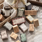Vintage Hand-Drawn Bear Wooden Rubber Stamps — 8 Whimsical Designs