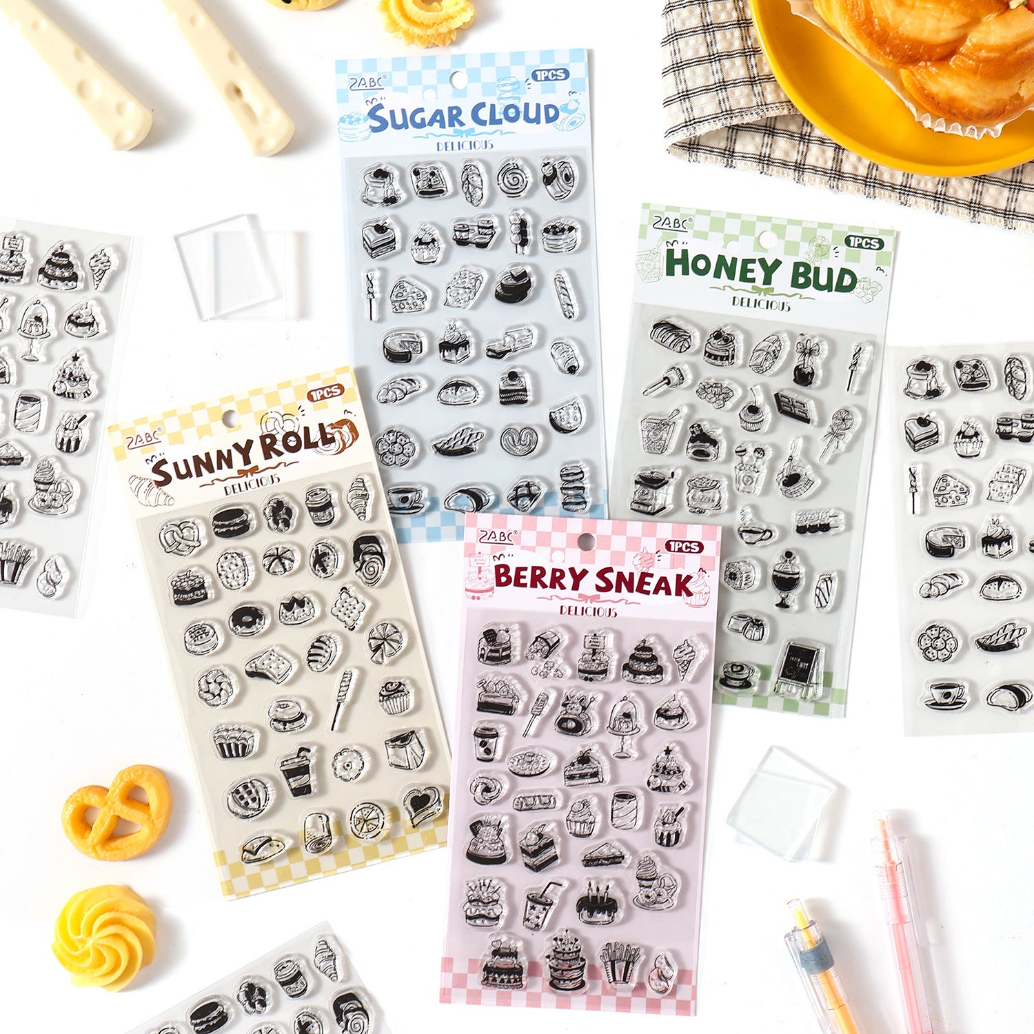 Vintage Patisserie Clear Silicone Stamp Set
