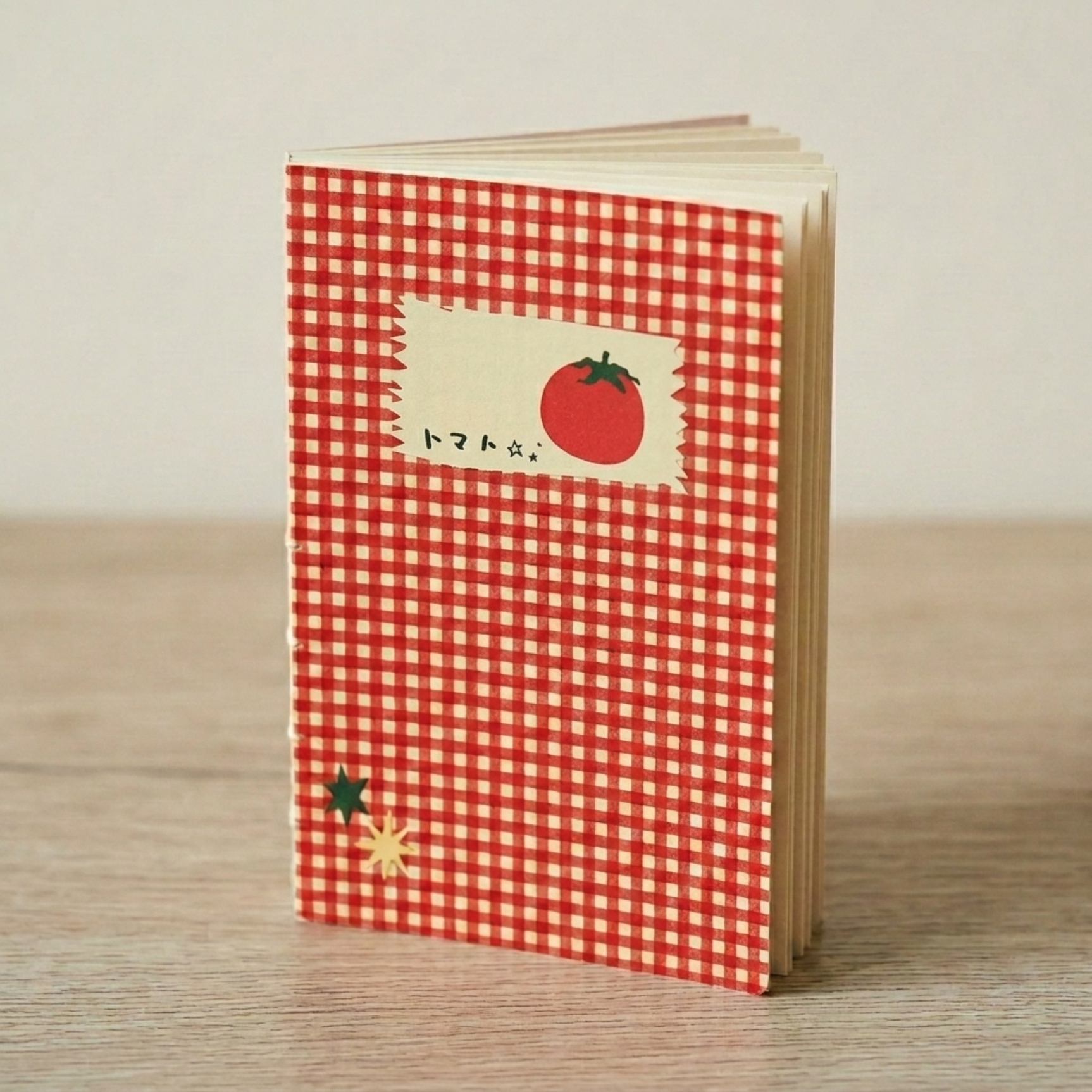 Cottagecore Tomato Pocket Journal | Exposed Spine Lay-Flat Notebook (A6)
