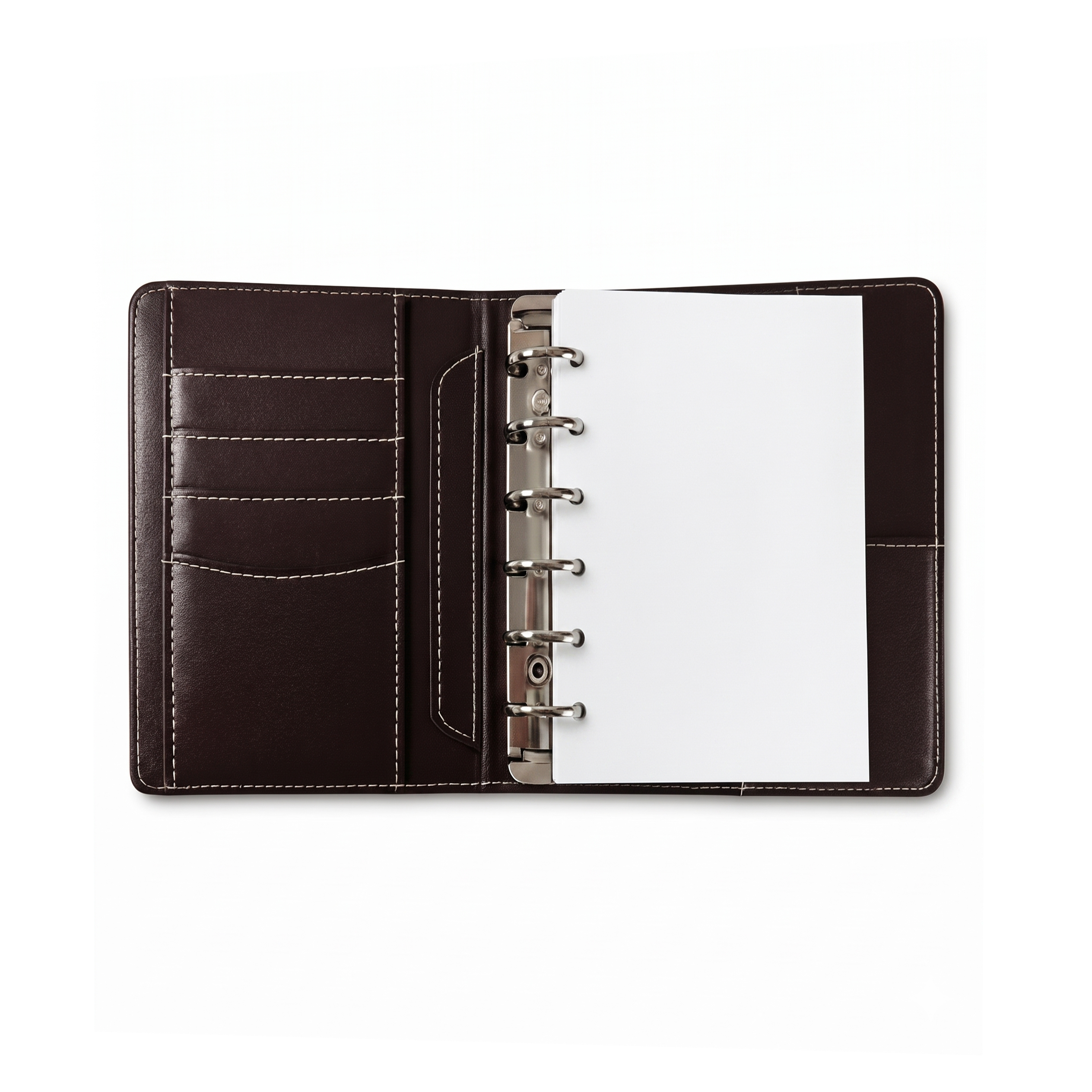 Vintage A7 6-Ring Binder | Dark Chocolate Pocket Journal