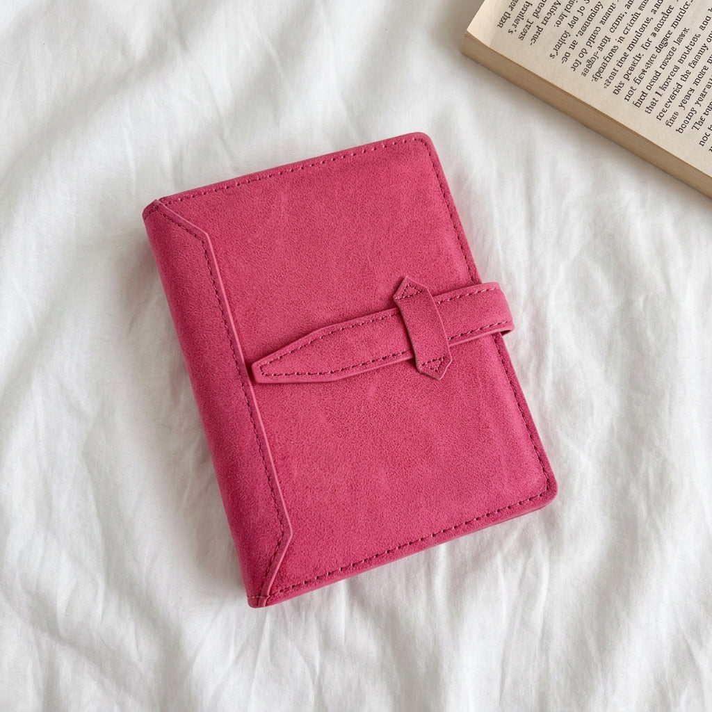Faux Suede M5 Pocket Journal | Fuchsia Pink Ring Binder