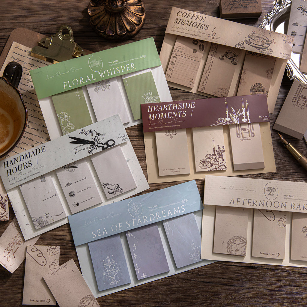 "The Archivist's Notes" Vintage Kraft Sticky Notes - 90 Sheets