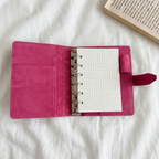 Faux Suede M5 Pocket Journal | Fuchsia Pink Ring Binder