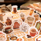 Close-up of vintage stamps, tickets and handwritten note ephemera pieces