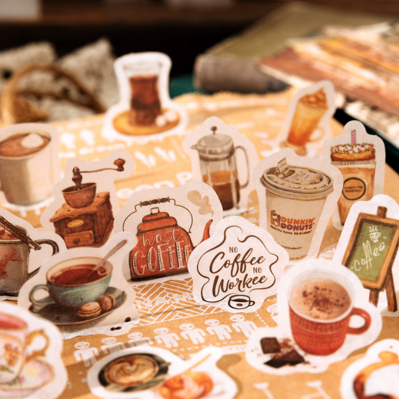 Close-up of vintage stamps, tickets and handwritten note ephemera pieces