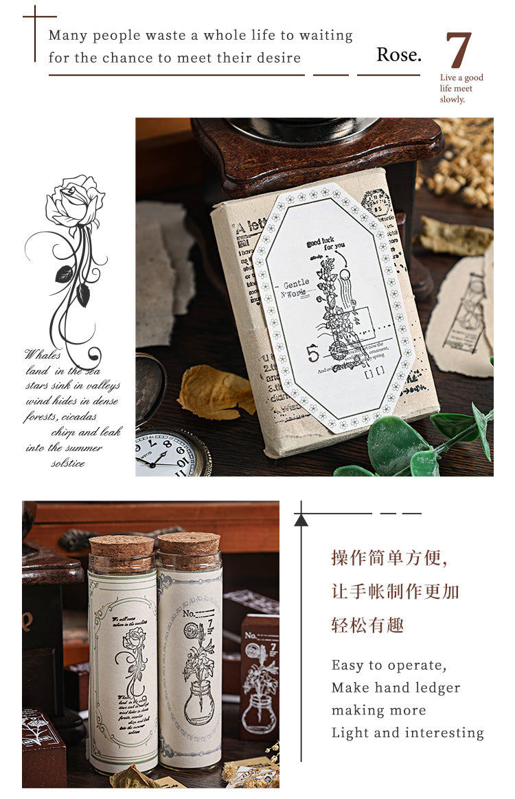 Yuezhen Cross-Border Exclusive Supply Floral Appreciation Wooden Journal Stamp Lotus Wood Rubber Plant Flower Journal Stamp