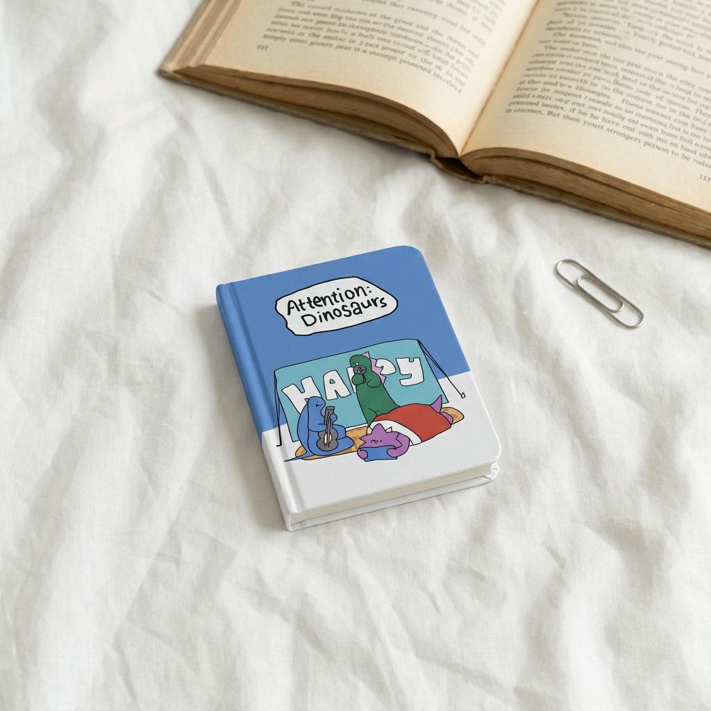 Quirky Dinosaur Micro Journal | 160-Page Mini Pocket Notebook
