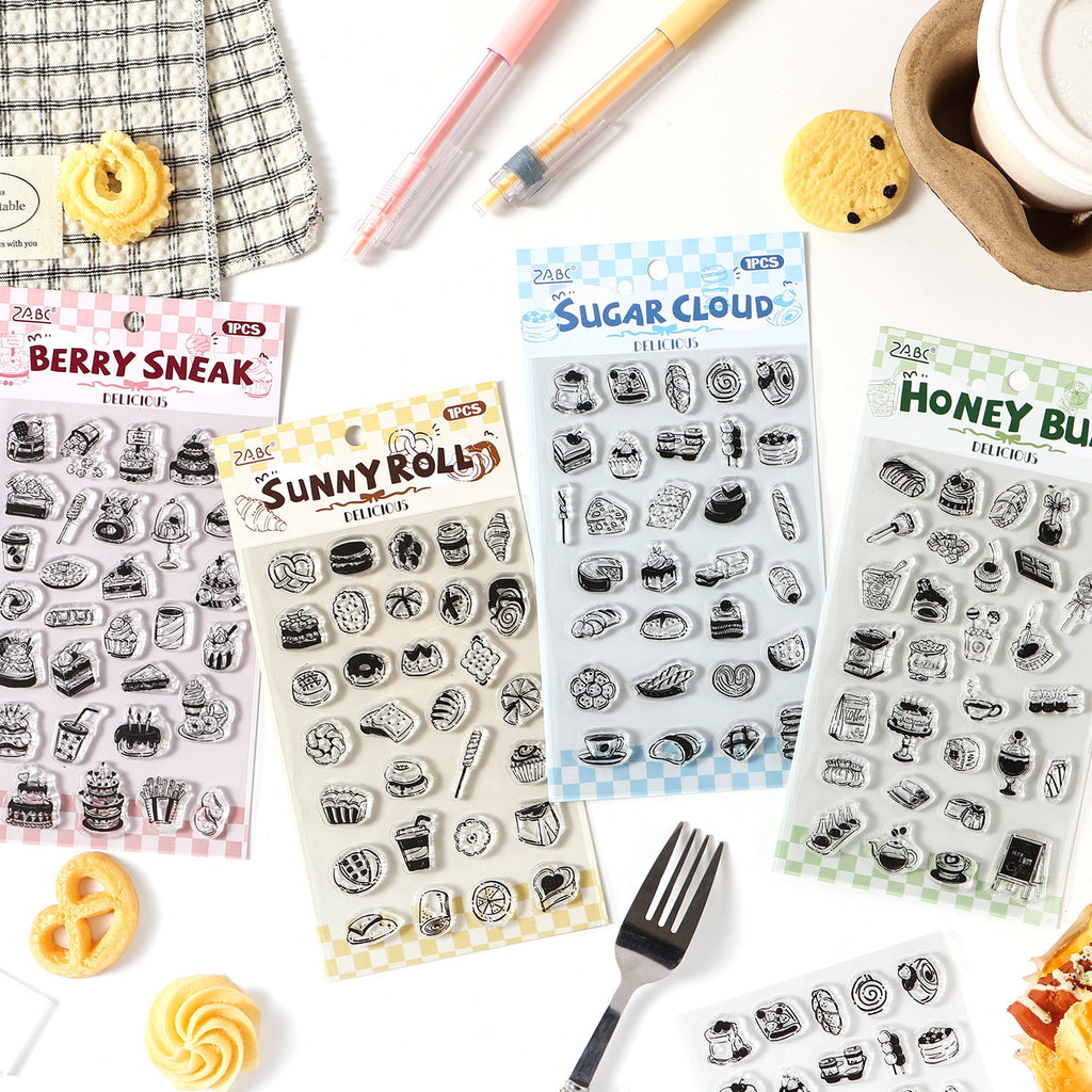 Vintage Patisserie Clear Silicone Stamp Set