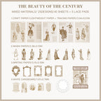 "The beauty of the century vintage European lady decorative paper for journaling"