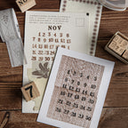 Vintage 0-9 Number Wooden Rubber Stamps — 10 Pcs, 6 Typeface Styles