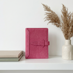 Faux Suede M5 Pocket Journal | Fuchsia Pink Ring Binder