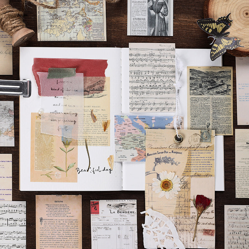 "The Dreamer's Reverie" Silent Imagination Washi Sticker Book - 50 Sheets