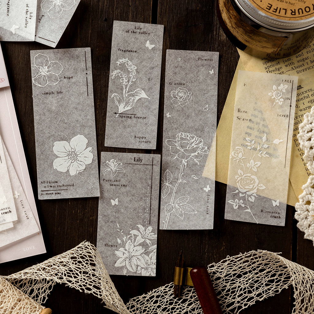 Gray lace 3D foam sticker strips vintage washi relief journal border collage pack