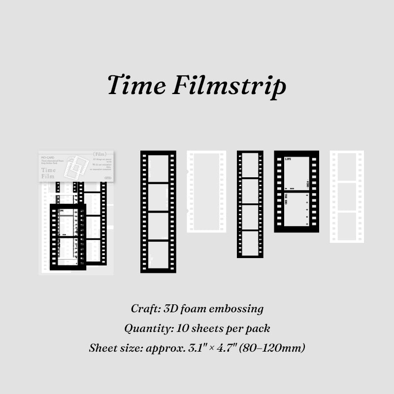 Sepia time filmstrip 3D foam sticker strips vintage washi relief journal collage