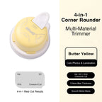 4-in-1 corner rounder butter yellow R4 R7 R10 crescent cut 0.4mm photos lamination smooth metal blade