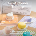 4-in-1 corner rounder collection five pastel colors white pink yellow purple teal craft desk photos