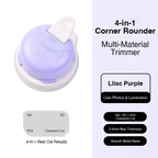 4-in-1 corner rounder lilac purple R4 R7 R10 crescent cut 0.4mm photos lamination smooth metal blade