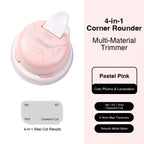 4-in-1 corner rounder pastel pink R4 R7 R10 crescent cut 0.4mm photos lamination smooth metal blade