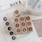 Vintage 0-9 Number Wooden Rubber Stamps — 10 Pcs, 6 Typeface Styles