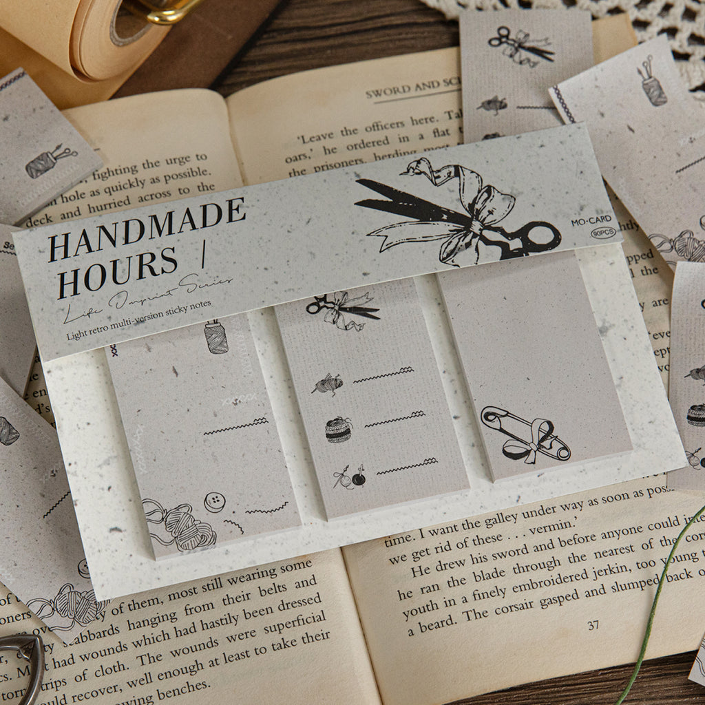 "The Archivist's Notes" Vintage Kraft Sticky Notes - 90 Sheets