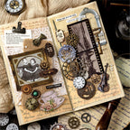 Thick Cardboard 3D Stickers - Vintage Gears for Journal & Ita-Bag Collage