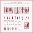 "Elegant lady vintage European portrait paper for mixed media art"