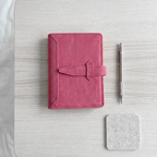 Faux Suede M5 Pocket Journal | Fuchsia Pink Ring Binder