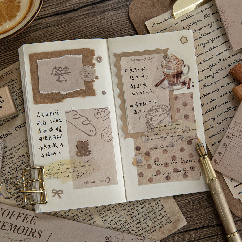 "The Archivist's Notes" Vintage Kraft Sticky Notes - 90 Sheets