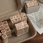 Vintage 0-9 Number Wooden Rubber Stamps — 10 Pcs, 6 Typeface Styles