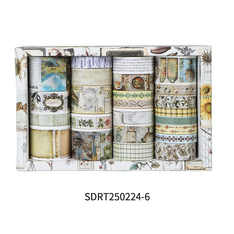 Vintage Landscape Washi Tapes - Borders & Scenes for Retro Journaling SDR250224-6 17.1*10.9