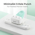 Adjustable Mini 3-Hole Punch with Guide for Planners