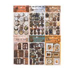 Thick Cardboard 3D Stickers - Vintage Gears for Journal & Ita-Bag Collage