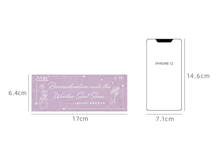 Yuezhen Cross-Border Exclusive Supply Floral Appreciation Wooden Journal Stamp Lotus Wood Rubber Plant Flower Journal Stamp