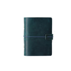 Navy blue full-grain leather refillable journal cover