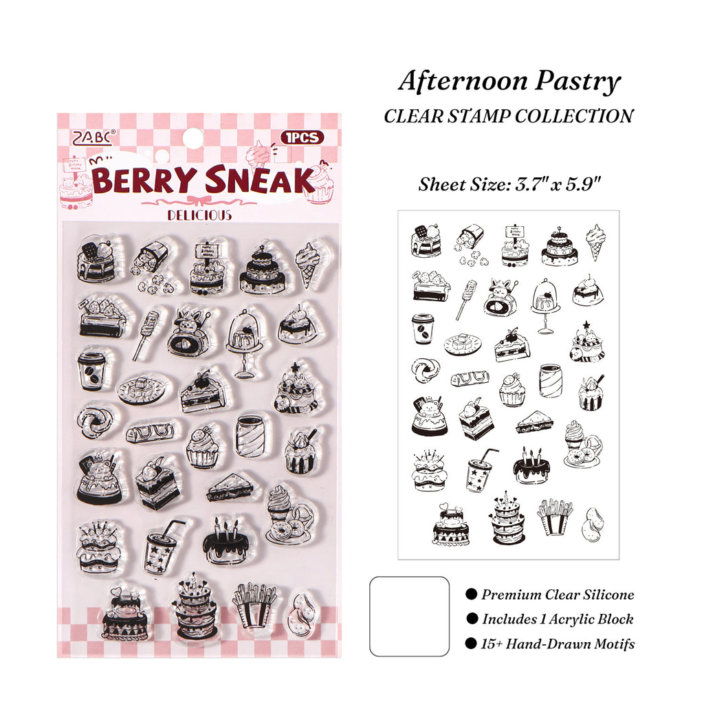 Vintage Patisserie Clear Silicone Stamp Set