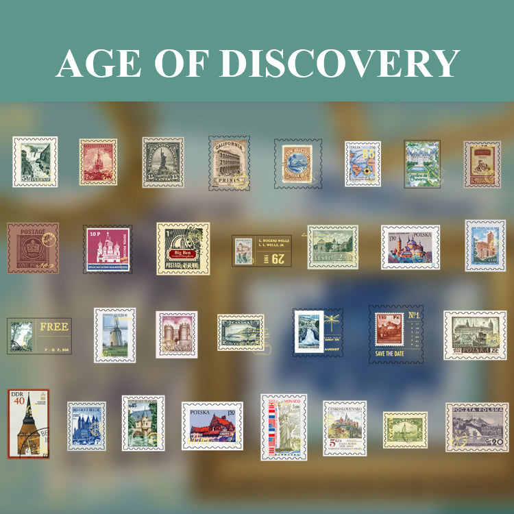 Age of Discovery - Vintage ukiyo-e stickers with exploration and adventure themes