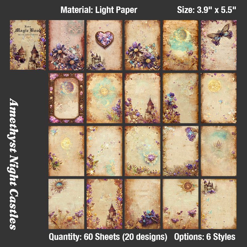 Ancient spellbooks and runes vintage magic ephemera