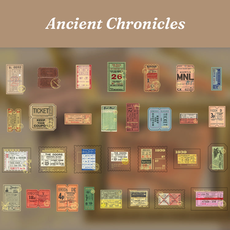 Ancient chronicles classic Japanese art foil stickers