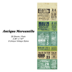 Vintage price tag sticker antique mercantile receipt for wrapping