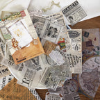 Antique archives old letters and vintage document ephemera sticker pack