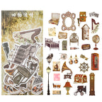 Antique curiosities and vintage objects washi stickers for scrapbooking