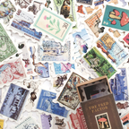 Antique postal stamps vintage ephemera pieces