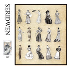 Vintage European Portrait Stickers - 30 PET Sheets