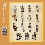 Ariana vintage innocence child portrait stickers for Victorian style planners