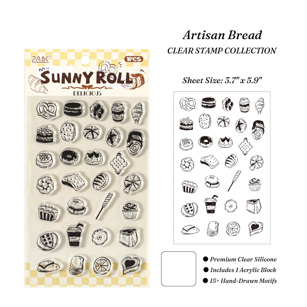 Vintage Patisserie Clear Silicone Stamp Set